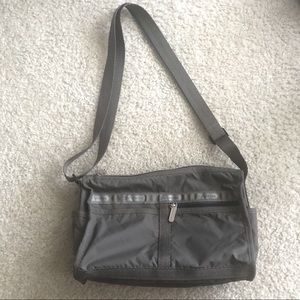 LeSportsac Gray Deluxe Shoulder Satchel